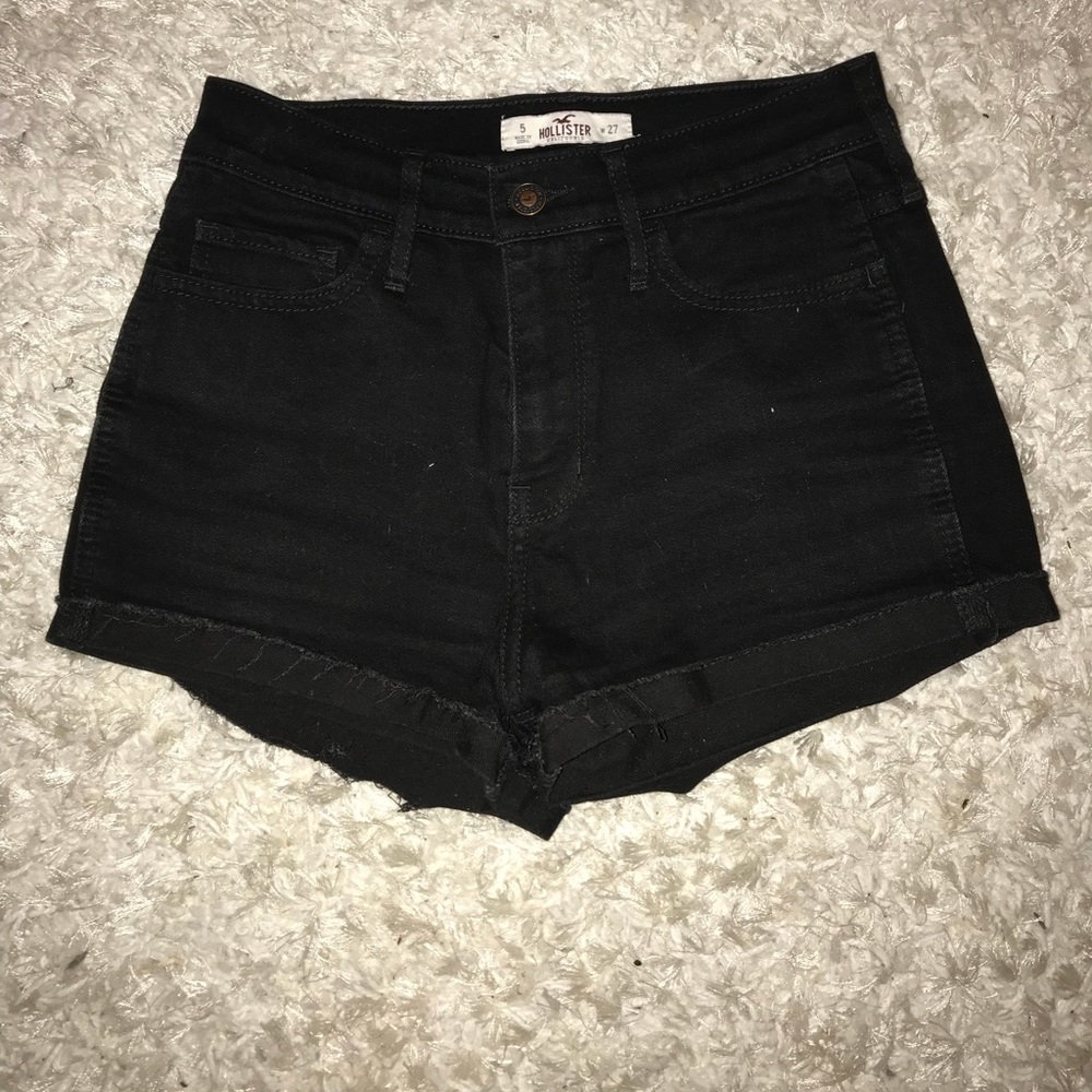 Black Denim Hollister Shorts